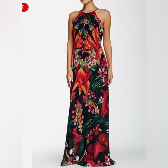 NWT Ted Baker London Mircana Toucan Maxi Dress Tropical - 2 - Picture 2 of 8